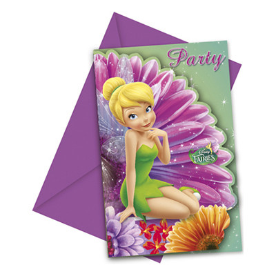 Inbjudningskort Disney Älvor - 6-pack