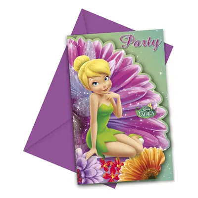 Inbjudningskort Disney Älvor - 6-pack