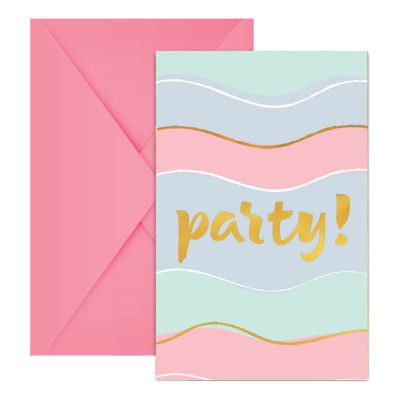 Inbjudningskort Elegant Party - 6-pack