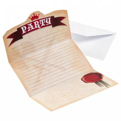 Inbjudningskort för riddare 8-pack