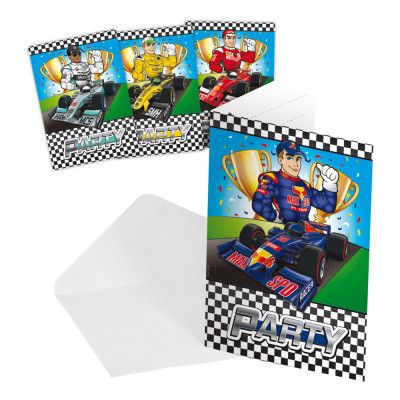 Inbjudningskort Formula - 8-pack