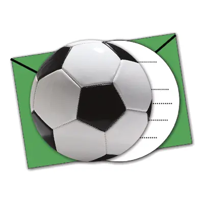 Inbjudningskort Fotboll Kontur - 6-pack