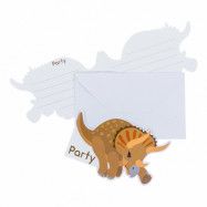 Inbjudningskort Happy Dinosaur - 8-pack