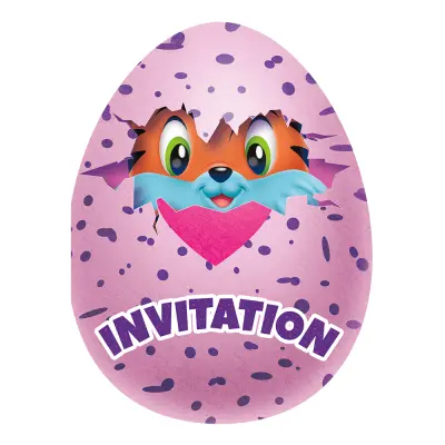 Inbjudningskort Hatchimals - 8-pack