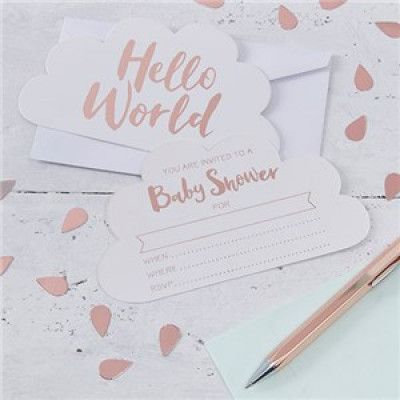 Inbjudningskort hello world 10-pack