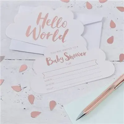 Inbjudningskort hello world 10-pack