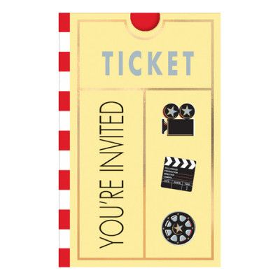 Inbjudningskort Hollywood - 8-pack