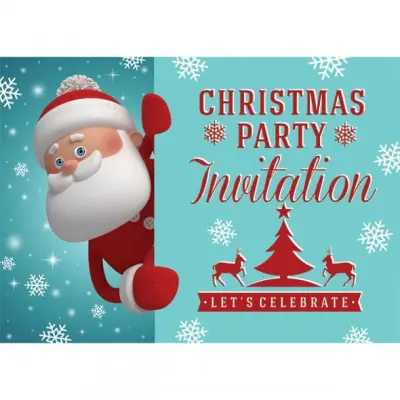 Inbjudningskort julfest 8-pack - tomte