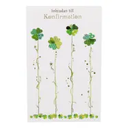 Inbjudningskort Konfirmation Blommor - 8-pack