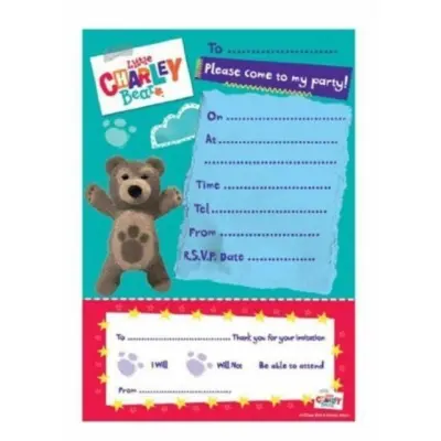 Inbjudningskort Lilla Charlie Björn 20-pack