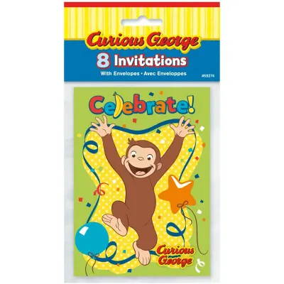 Inbjudningskort Nicke Nyfiken 8-pack