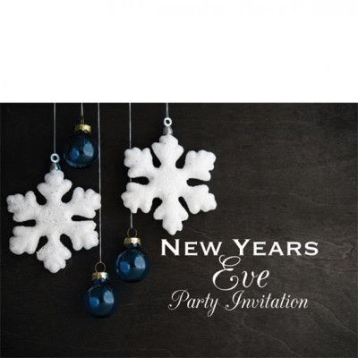 Inbjudningskort nyår  8-pack - ornament
