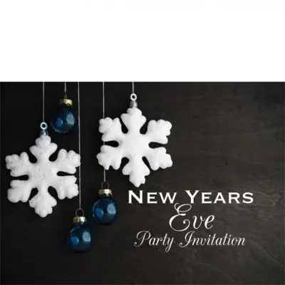 Inbjudningskort nyår  8-pack - ornament