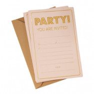 Inbjudningskort Party! - 10-pack