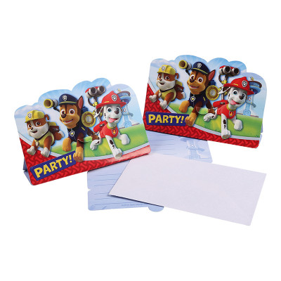 Inbjudningskort Paw Patrol - 6-pack