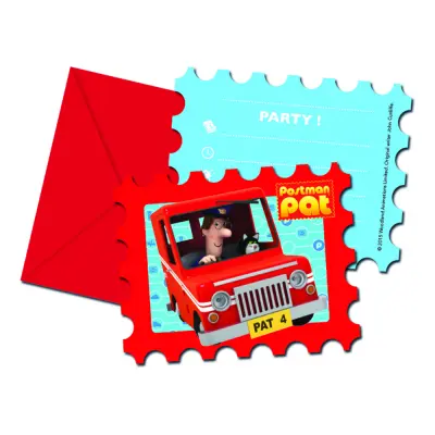 Inbjudningskort Postis Per - 6-pack