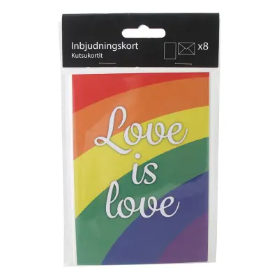 Inbjudningskort Pride med Kuvert - 6-pack