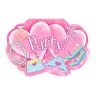 Inbjudningskort Prinsesskalas - 8-pack