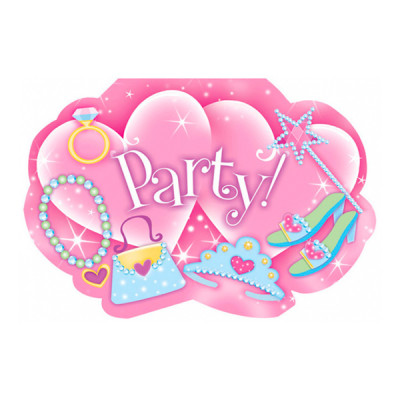 Inbjudningskort Prinsesskalas - 8-pack