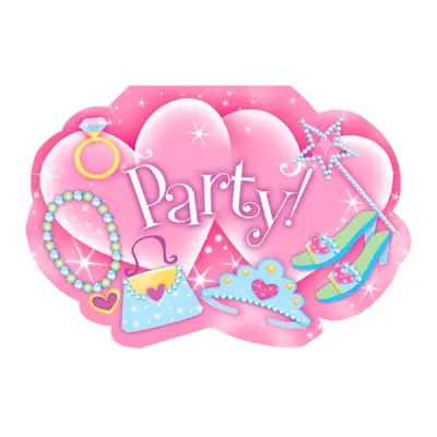 Inbjudningskort Prinsesskalas - 8-pack