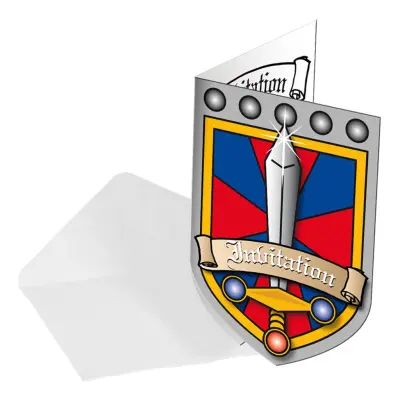 Inbjudningskort Riddare - 8-pack