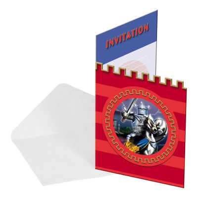 Inbjudningskort Riddare på Häst - 8-pack