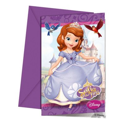 Inbjudningskort Sofia Den Första - 6-pack