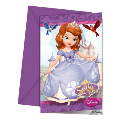Inbjudningskort Sofia Den Första - 6-pack