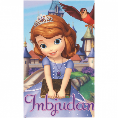 Inbjudningskort Sofia den första på svenska 8-pack