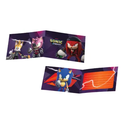Inbjudningskort Sonic Prime™ - 6-pack