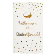 Inbjudningskort Studenten Guld - 6-pack