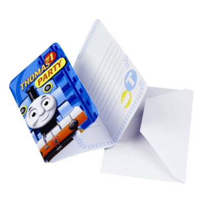 Inbjudningskort Thomas Tåget - 6-pack