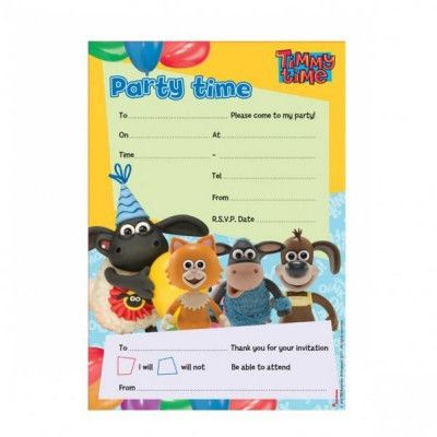 Inbjudningskort Timmy Lamm 20-pack