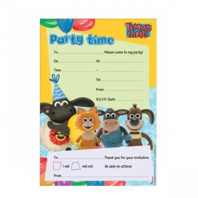 Inbjudningskort Timmy Lamm 20-pack