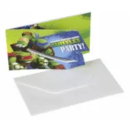 Inbjudningskort Turtles 6-pack