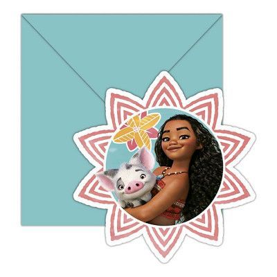 Inbjudningskort Vaiana - 6-pack