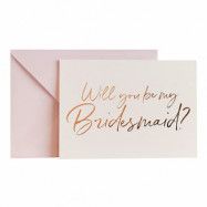 Inbjudningskort Will You Be My Bridesmaid - 5-pack