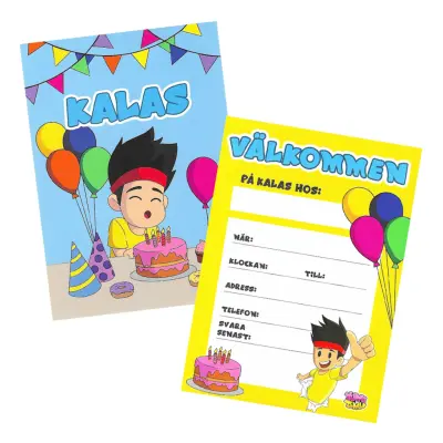 Inbjudningskort Yumi&Tomu - 8-pack