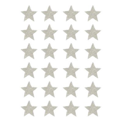 Julstickers Glittriga Stjärnor Silver