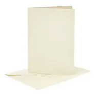 Kort med Kuvert Råvit Glittrigt - 4-pack