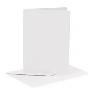 Kort med Kuvert Vit - 10,5 x 15 cm