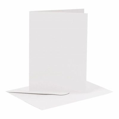 Kort med Kuvert Vit - 10,5 x 15 cm