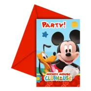 Musses Klubbhus Inbjudningskort - 6-pack