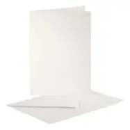 Pärlemorskort med Kuvert Krämvit - 10-pack