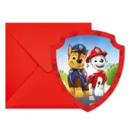 Paw Patrol Räddningshjältarna Inbjudningskort 6-pack