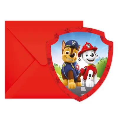 Paw Patrol Räddningshjältarna Inbjudningskort 6-pack