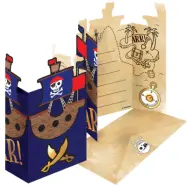 Pirat Inbjudningskort&Kuvert 8-pack