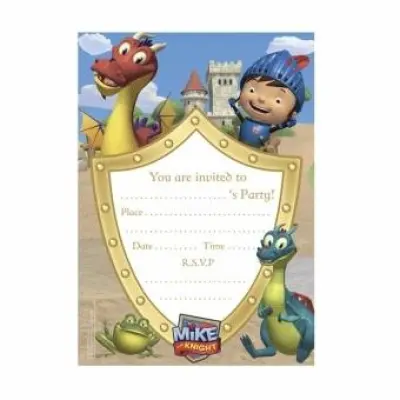 Riddare Micke inbjudningskort 20-pack