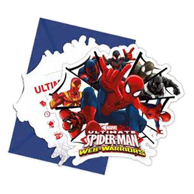 Spiderman Inbjudningskort - 6-pack