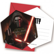 Decorata Star Wars, The Force Awakens Inbjudningskort 6 st
